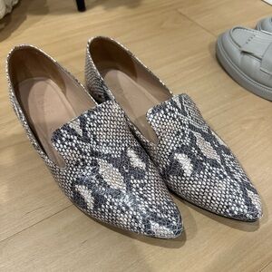 Snakeskin flats